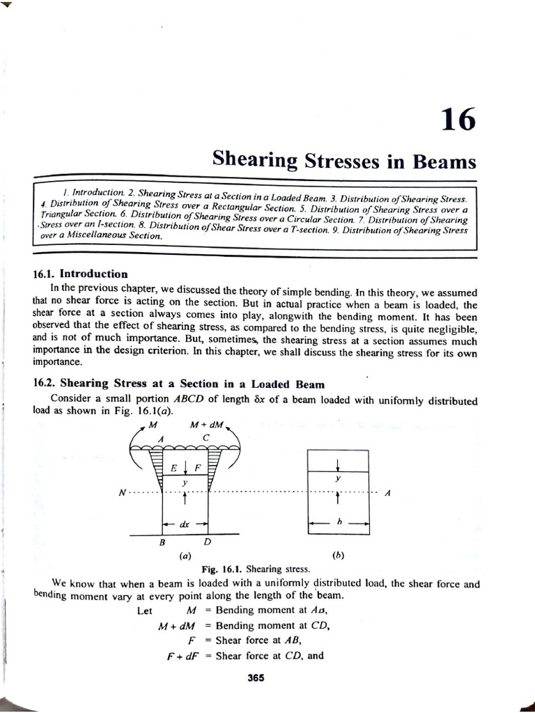 Shearing Stresses | PDF