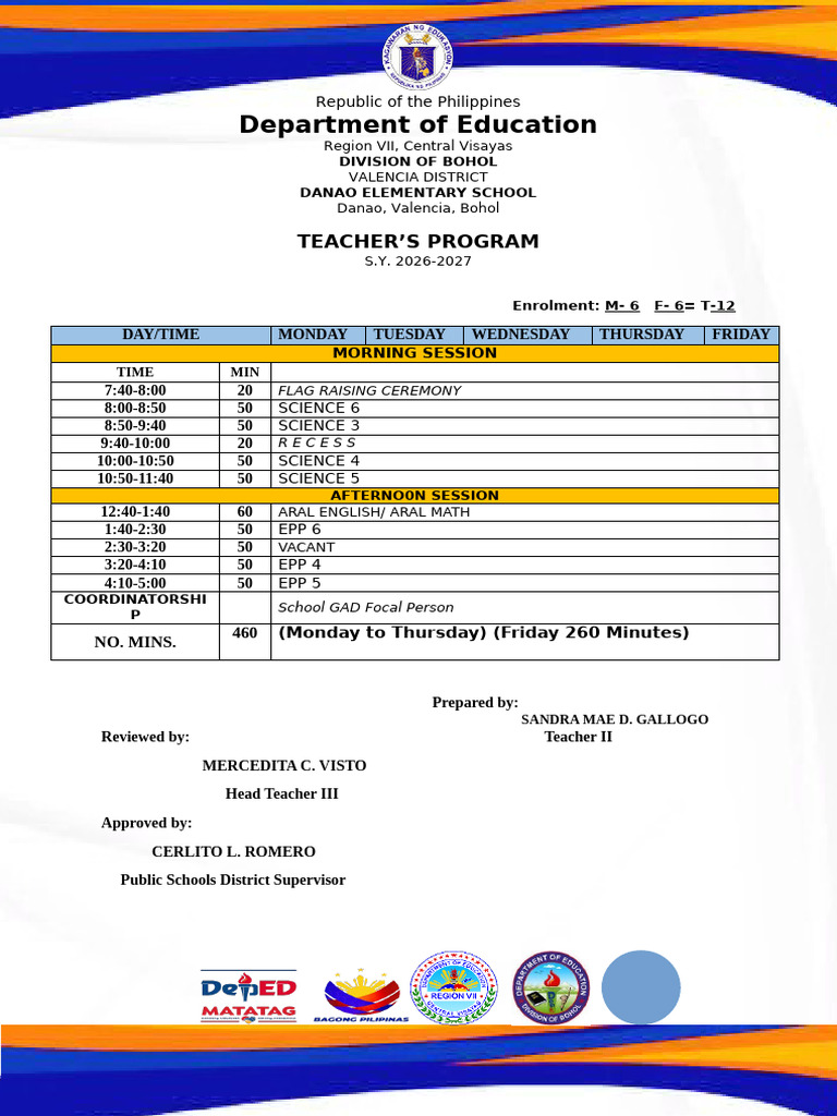 Teachers Program Grade 6 FINAL | PDF