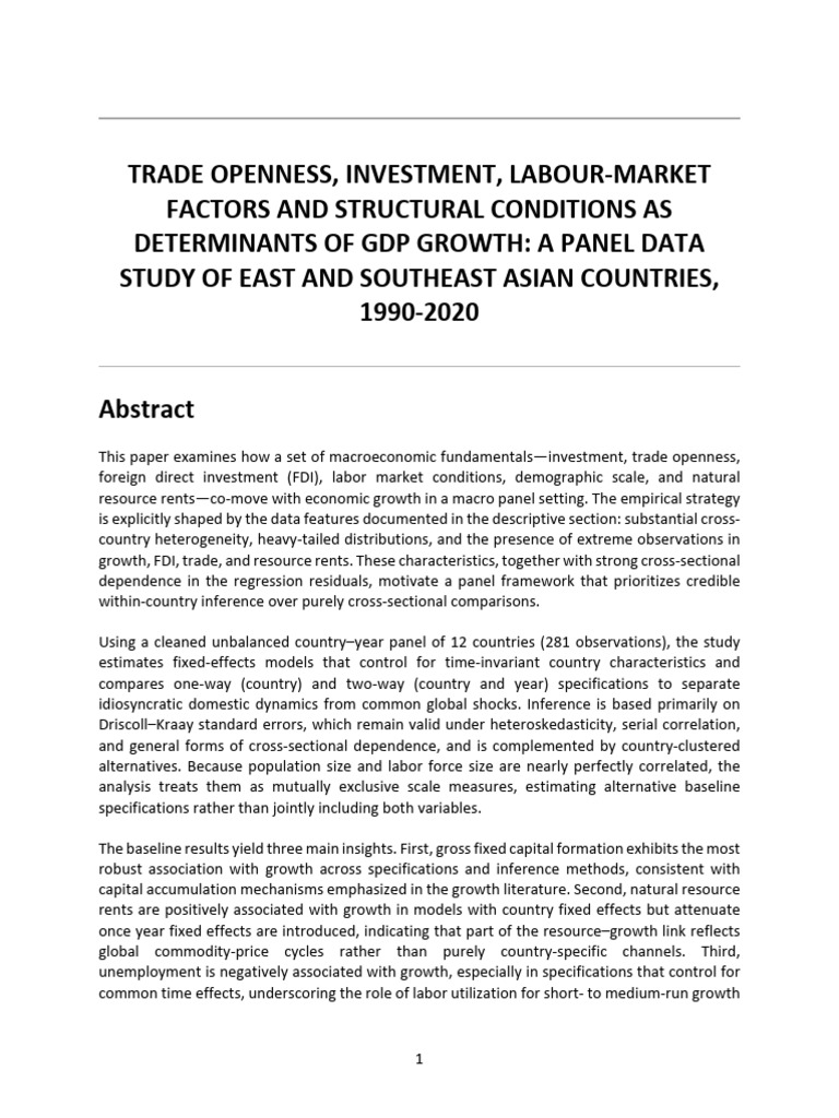 Research | PDF | Economic Growth | Ordinary Least Squares