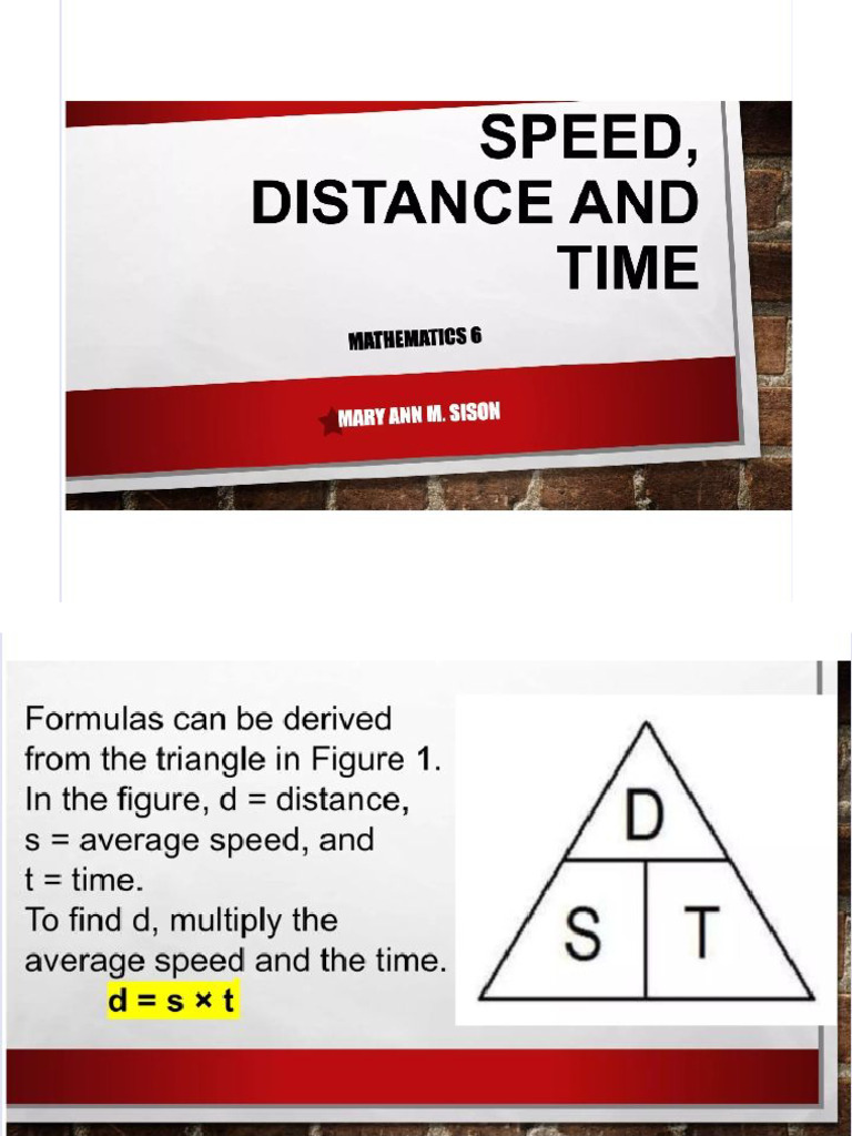 Speed Distance Time | PDF