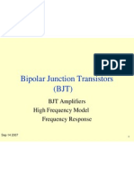 Bipolar Junction Transistors (BJT) : BJT Amplifiers High Frequency Model Frequency Response