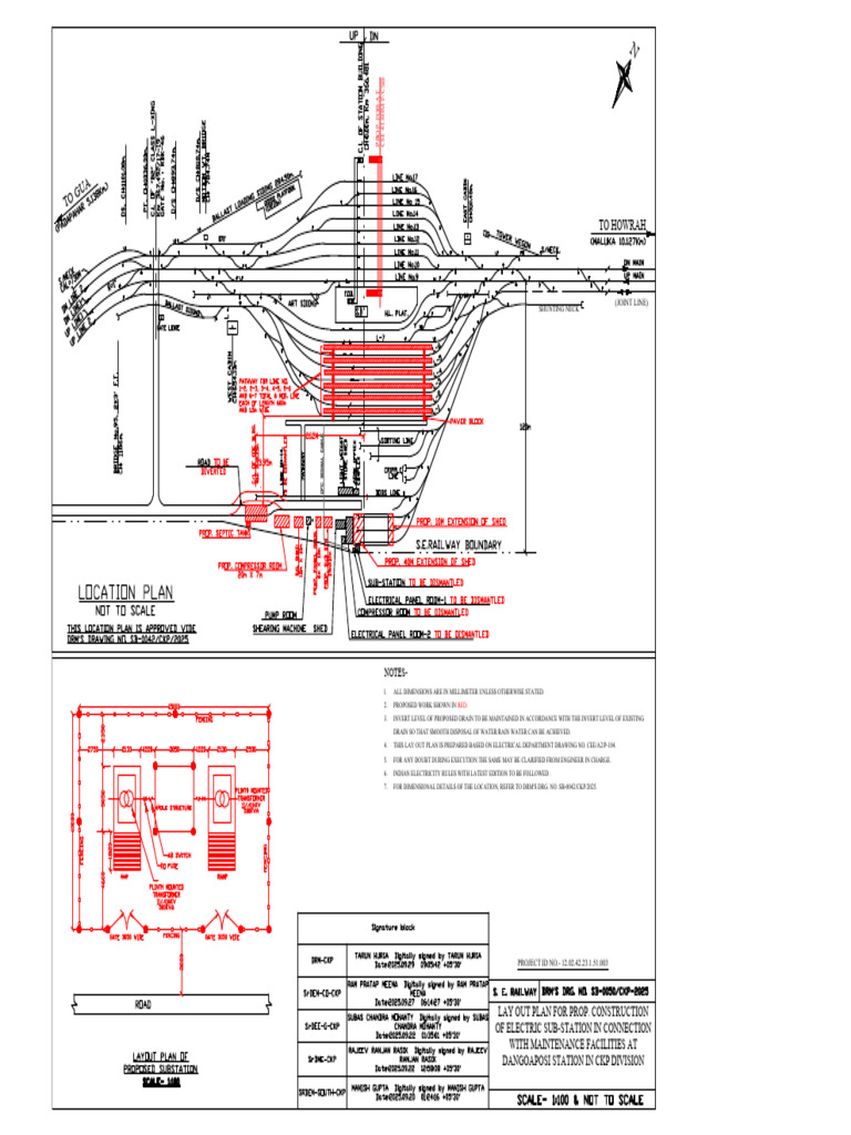 Prop. Lay Out Plan For Elecrtic Sub Station at Dps in CKP Divn. | PDF