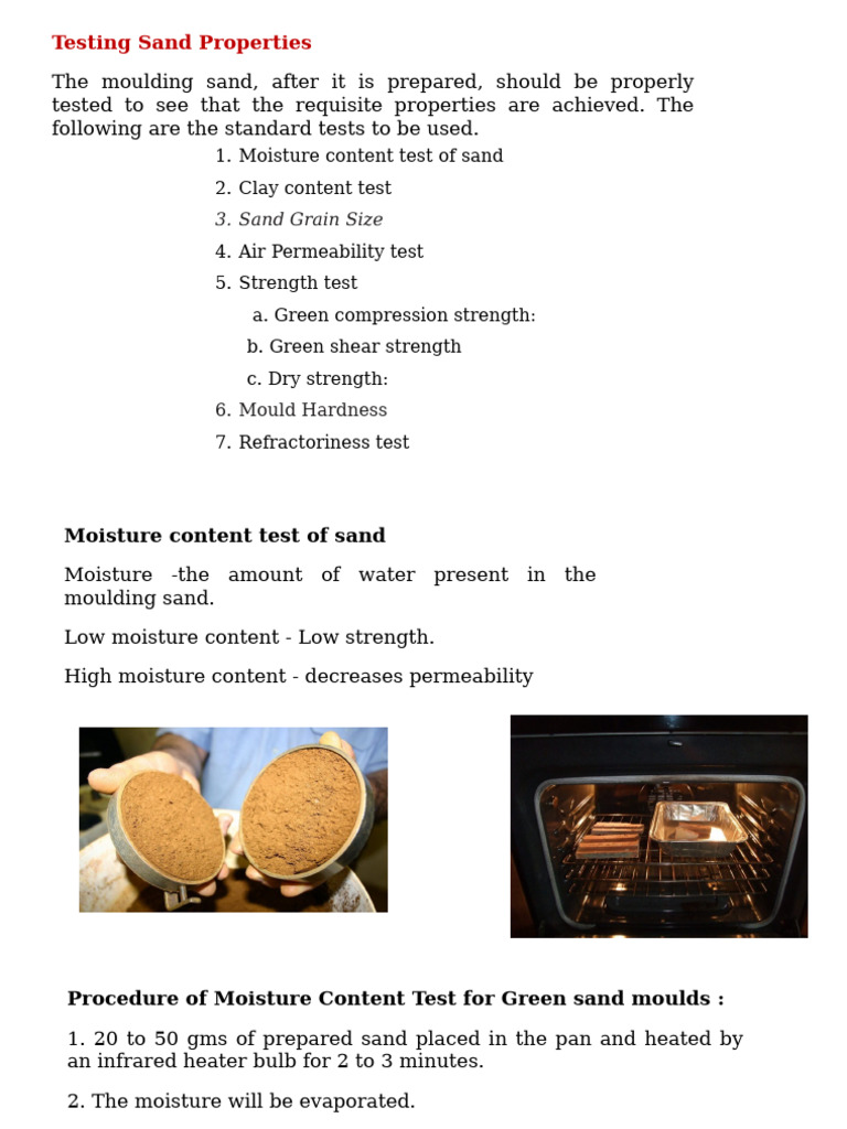 MP Unit 1 D Sand Testing and Moulding Machines | PDF | Strength Of ...