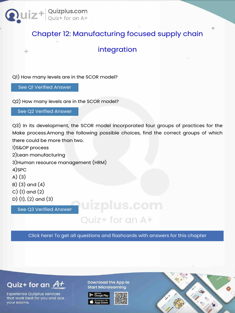 How Many Levels Are in The Scor Model | PDF | Lean Manufacturing | Business