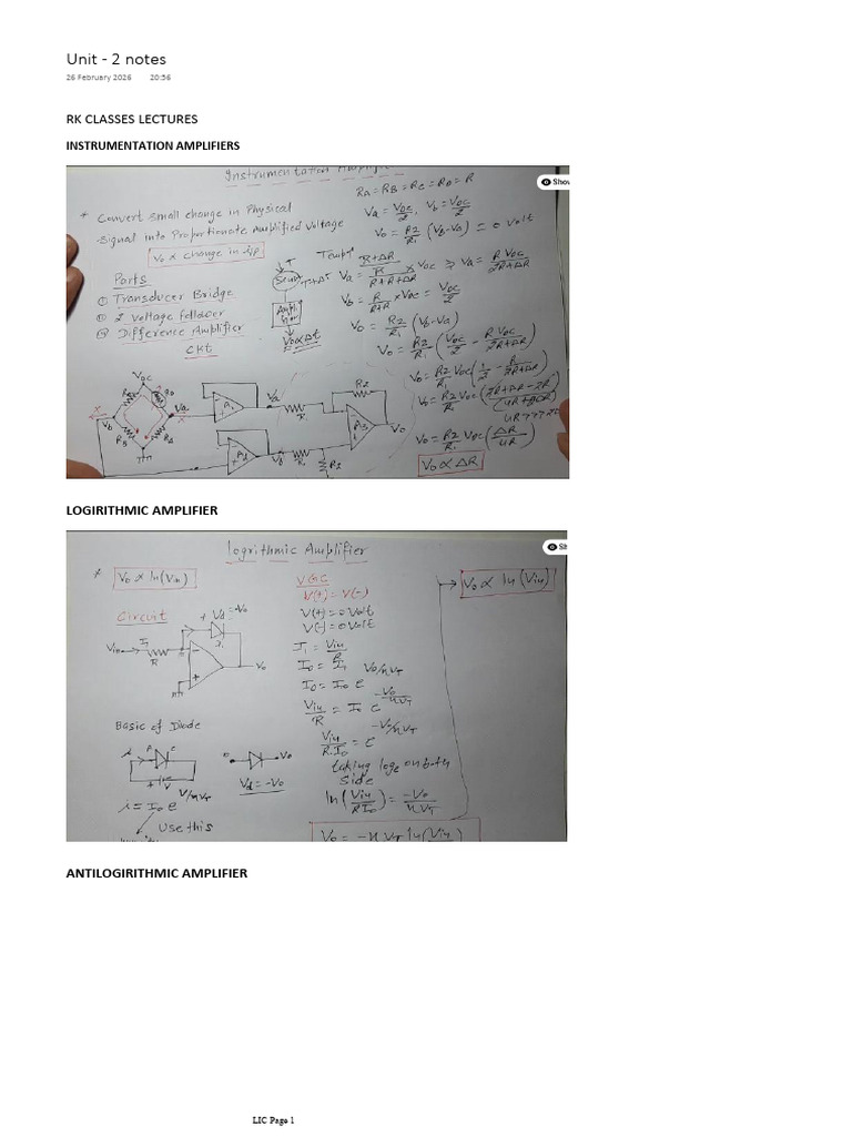 Lic 1 | PDF | Amplifier | Operational Amplifier