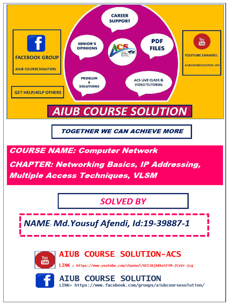 Computer Network Mid HandNote | PDF