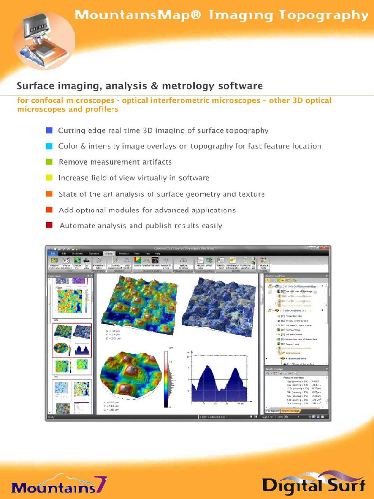 MountainsMap® Imaging Topography - Digital Surf Home Page | PDF