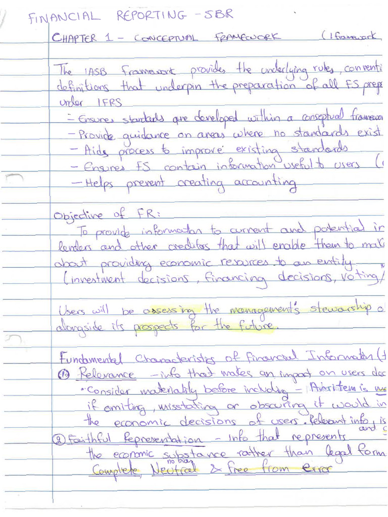 Part A-B From My Handwritten SBR Summary Notes | PDF