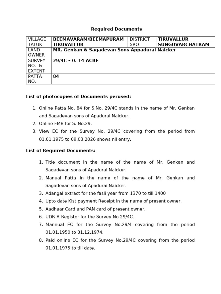 Required Document2 | PDF