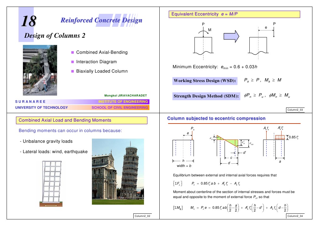 Design of Columns 2 | PDF | Column | Bending
