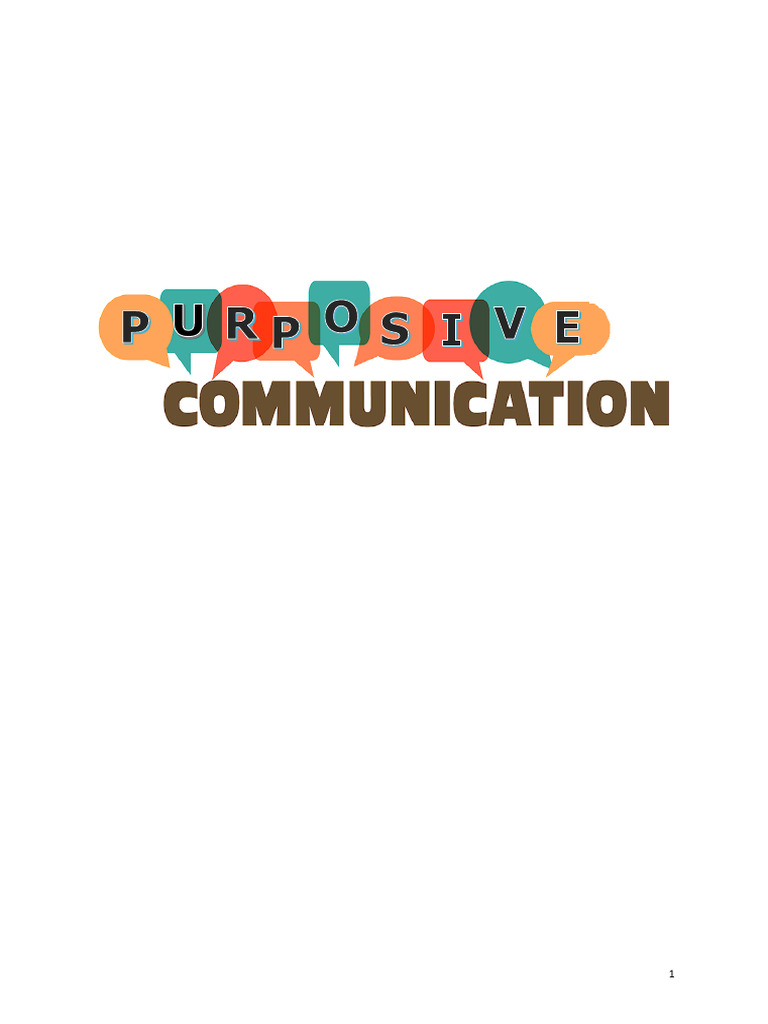 Purposive Communication Module | PDF | Communication | Nonverbal ...