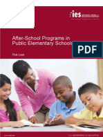 After-School Programs in Public Elementary Schools: First Look