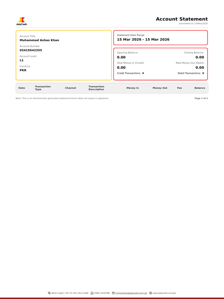 Account Statement | PDF