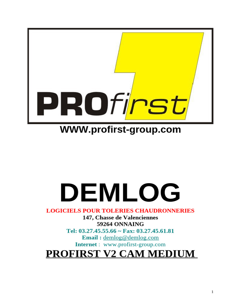 Profirst V2 Cam Med Complet | PDF | Cercle | Sauvegarde (informatique)
