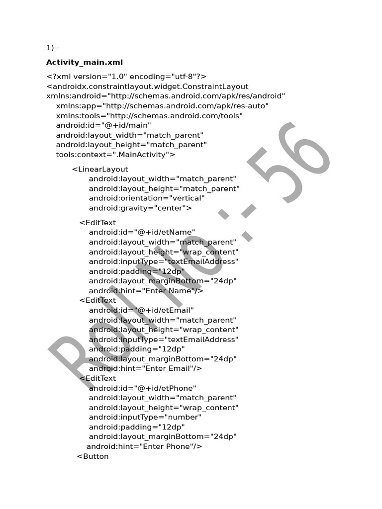 PR 9 | PDF | Android (Operating System) | Boolean Data Type