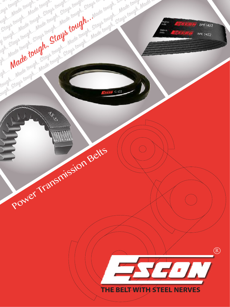 Escon V-Belt Catalogue | PDF | Belt (Mechanical) | Electric Motor