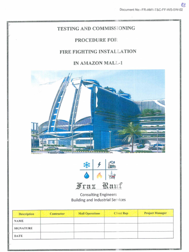 Testing & Commissioning (Fire Fighting Installation) | PDF