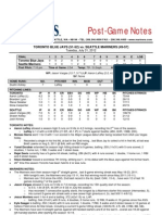 07.31.12 Post-Game Notes