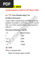 TCS NQT 2026 Coding Questions | PDF