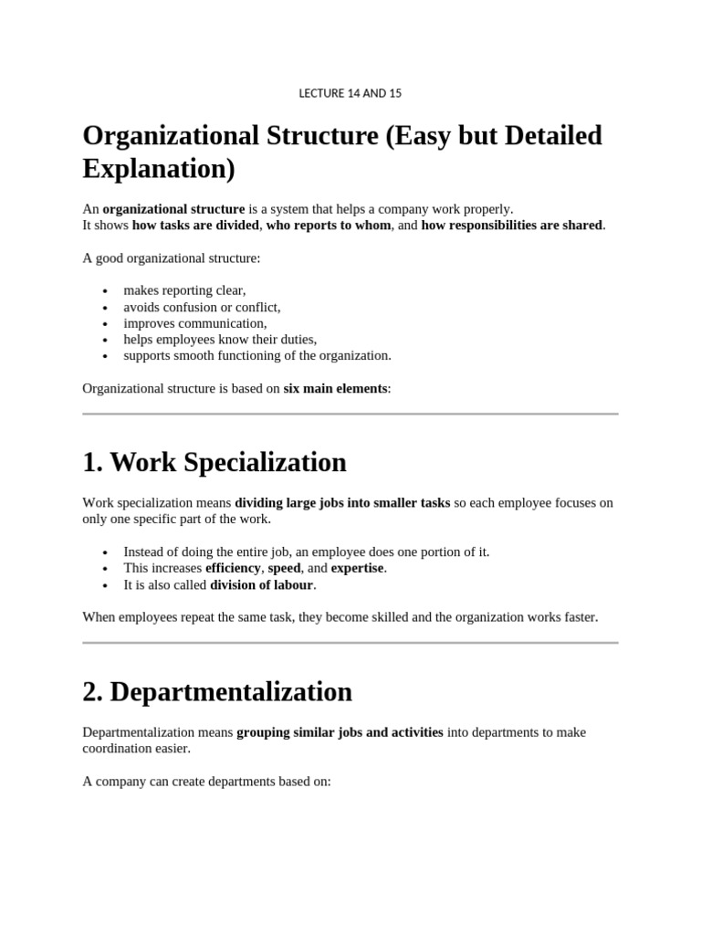 Lecture 14 and 15 | PDF | Organizational Structure | Business