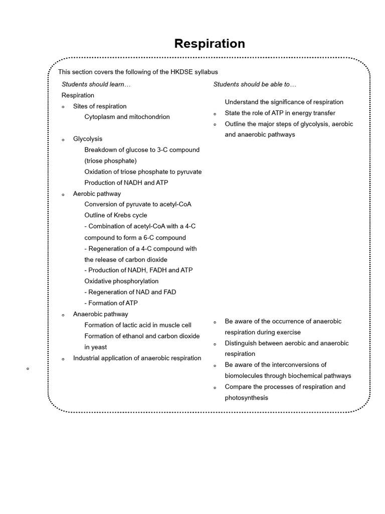 4 05 Respiration PDF | PDF | Cellular Respiration | Adenosine Triphosphate