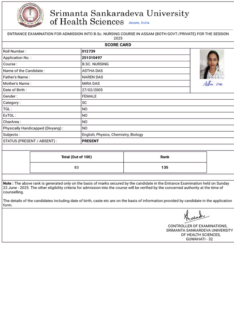 Score Card | PDF