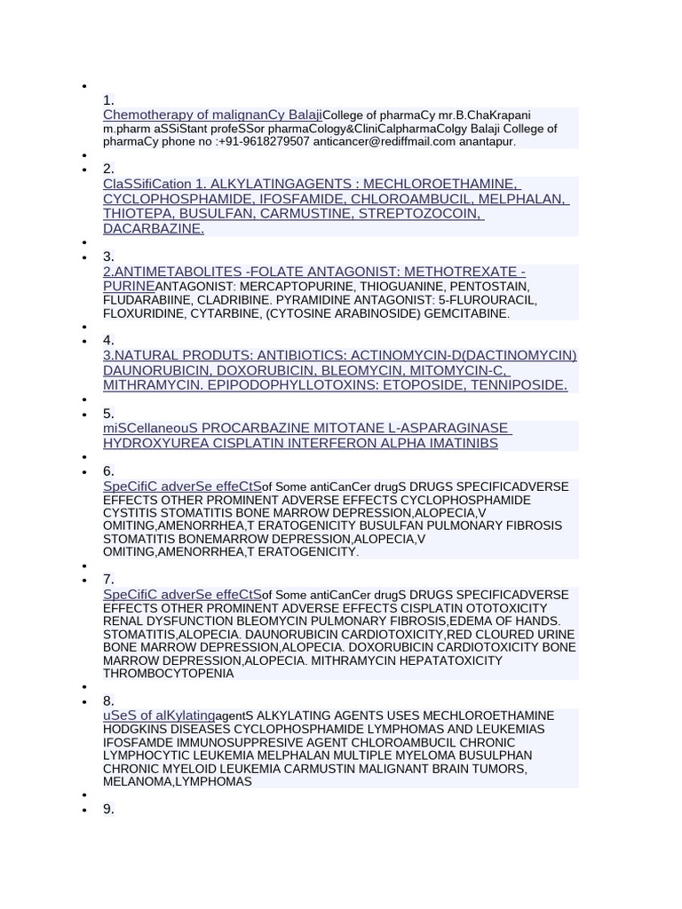 New DOCX Document | PDF | Cancer | Chemotherapy