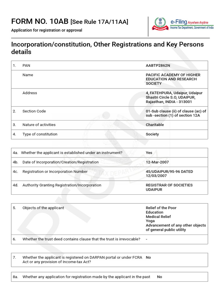 Form 10AB - Filed Form | PDF | Economies | Government Finances