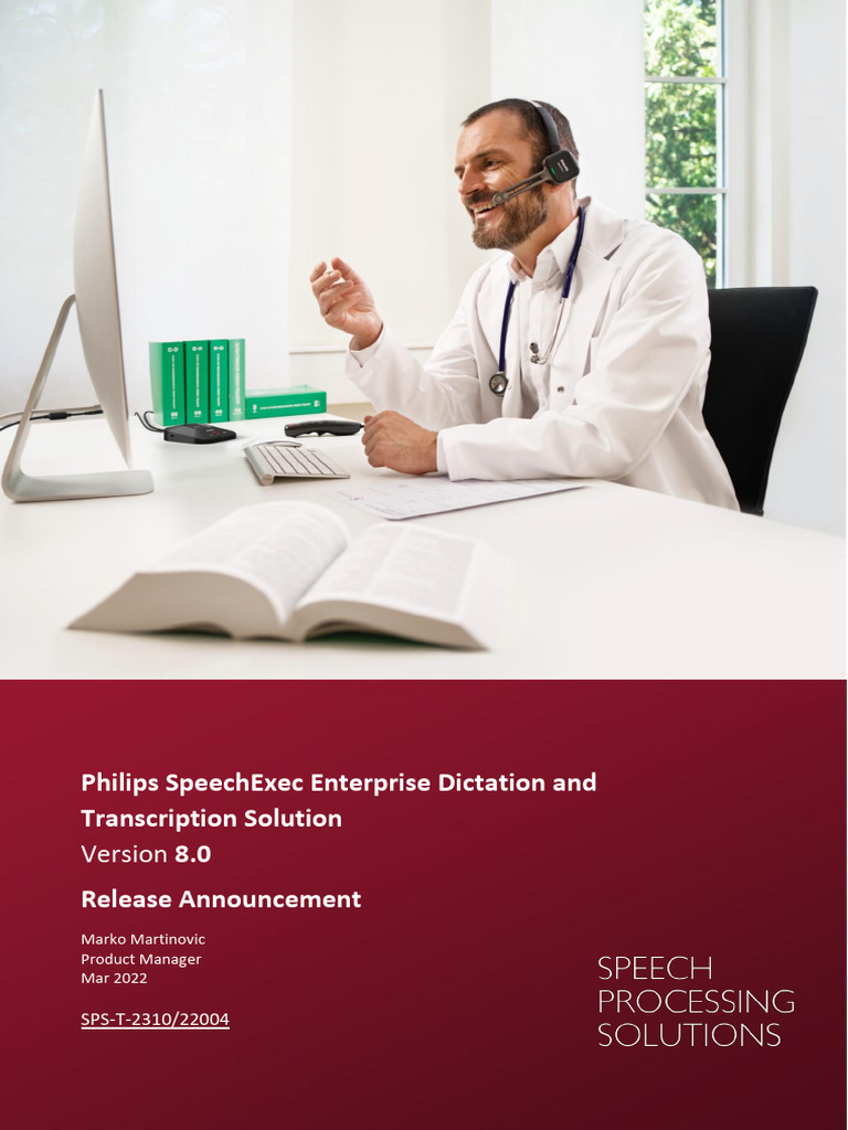 Philips Speechexec Enterprise Dictation and Transcription Solution 8.0 ...