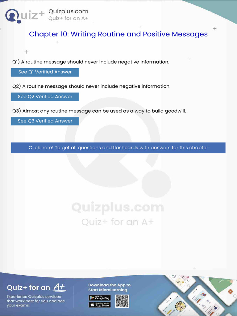 A Routine Message Should Never Include Negative Information | PDF ...