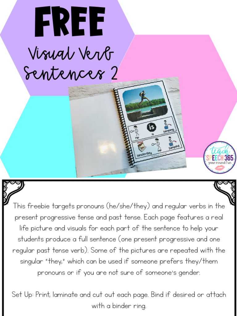 Visual Verb Sentences 2 | PDF | Grammatical Tense | Linguistics