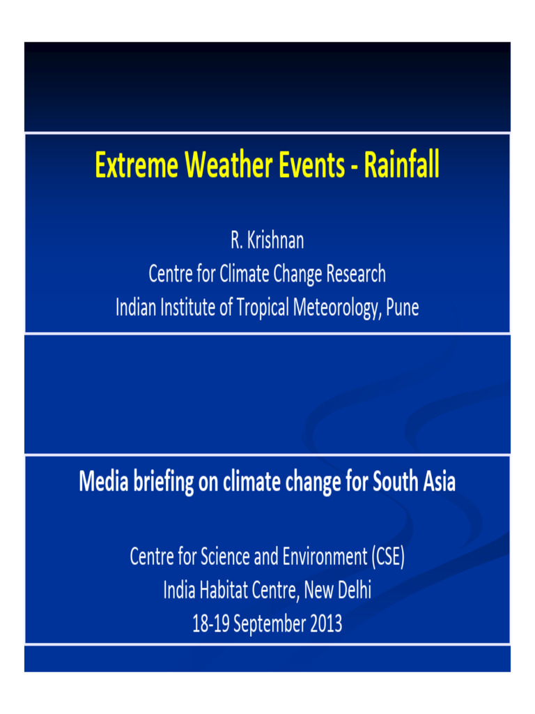 Extreme Weather Events Rainfall | PDF | Extreme Weather | Rain