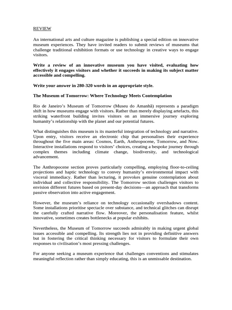 Article and Review C2 | PDF | Museum