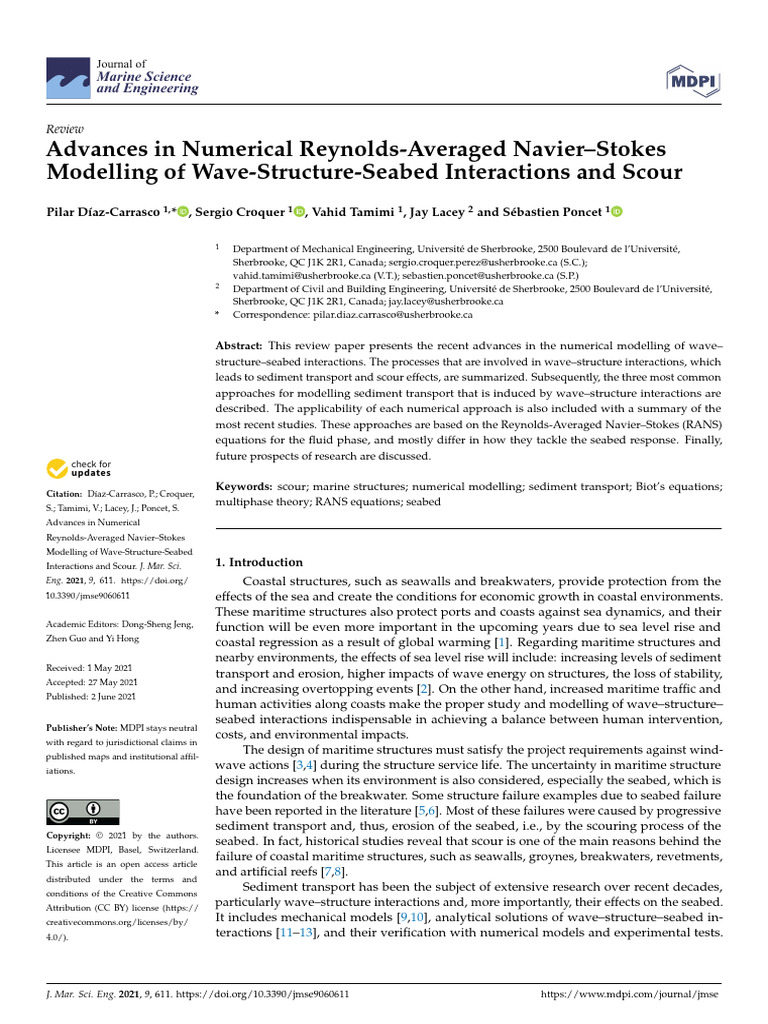 OPEN ACCESS Paper 2021 JMSE | PDF | Earth Sciences | Mechanics