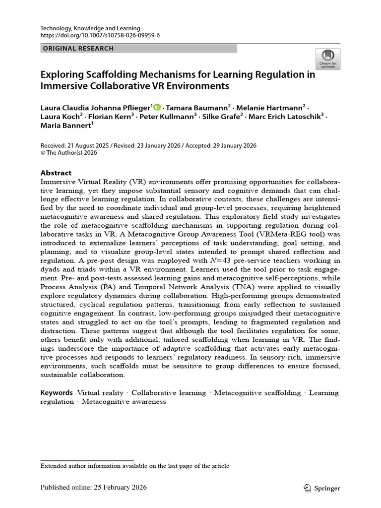 2026 - Exploring Scaffolding Mechanisms For Learning Regulation in ...