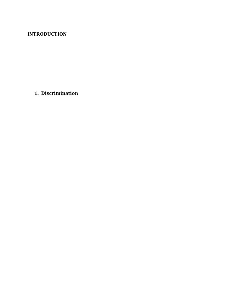 Descrimination Assighnment | PDF | Discrimination | Stereotypes