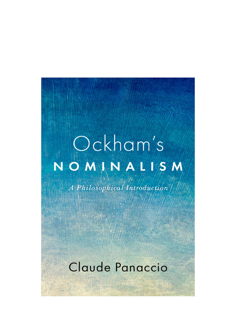 Ockham's Nominalism Claude Panaccio Sample | PDF | Ontology ...
