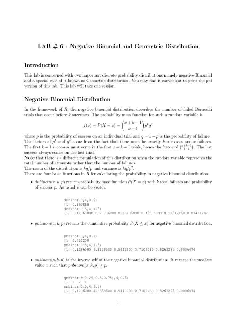 Lab 6 | PDF | Probability Distribution | Mathematics
