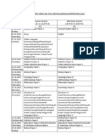 Cse Mains Time Table