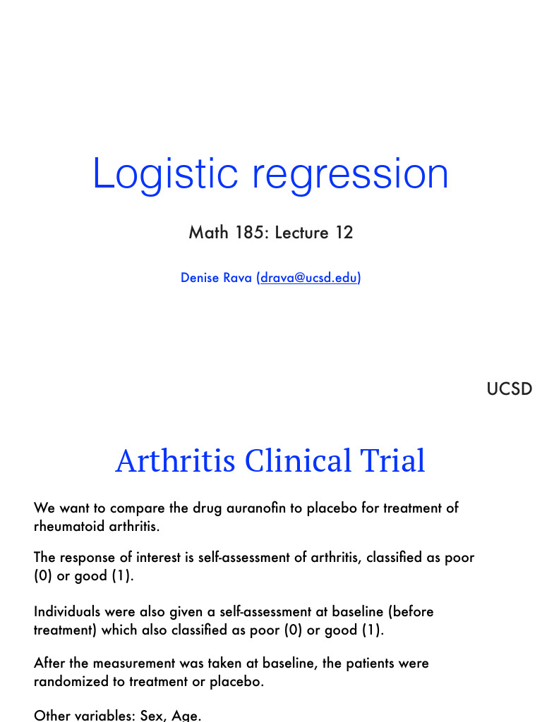 12 - Logistic Regression | PDF | Logistic Regression | Linear Regression