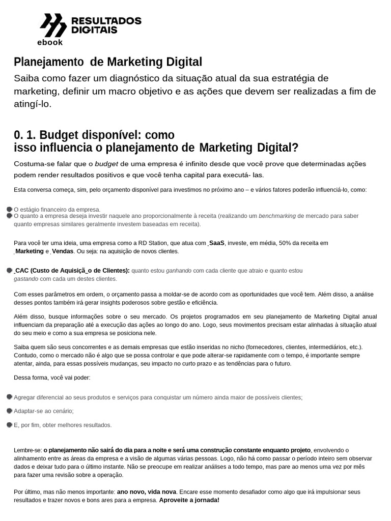 [eBook] Como Fazer Um Plano de Marketing Digital Em 2021 | PDF ...