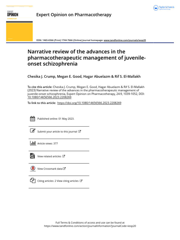 Narrative Review of The Advances in The Pharmacotherapeutic Management ...