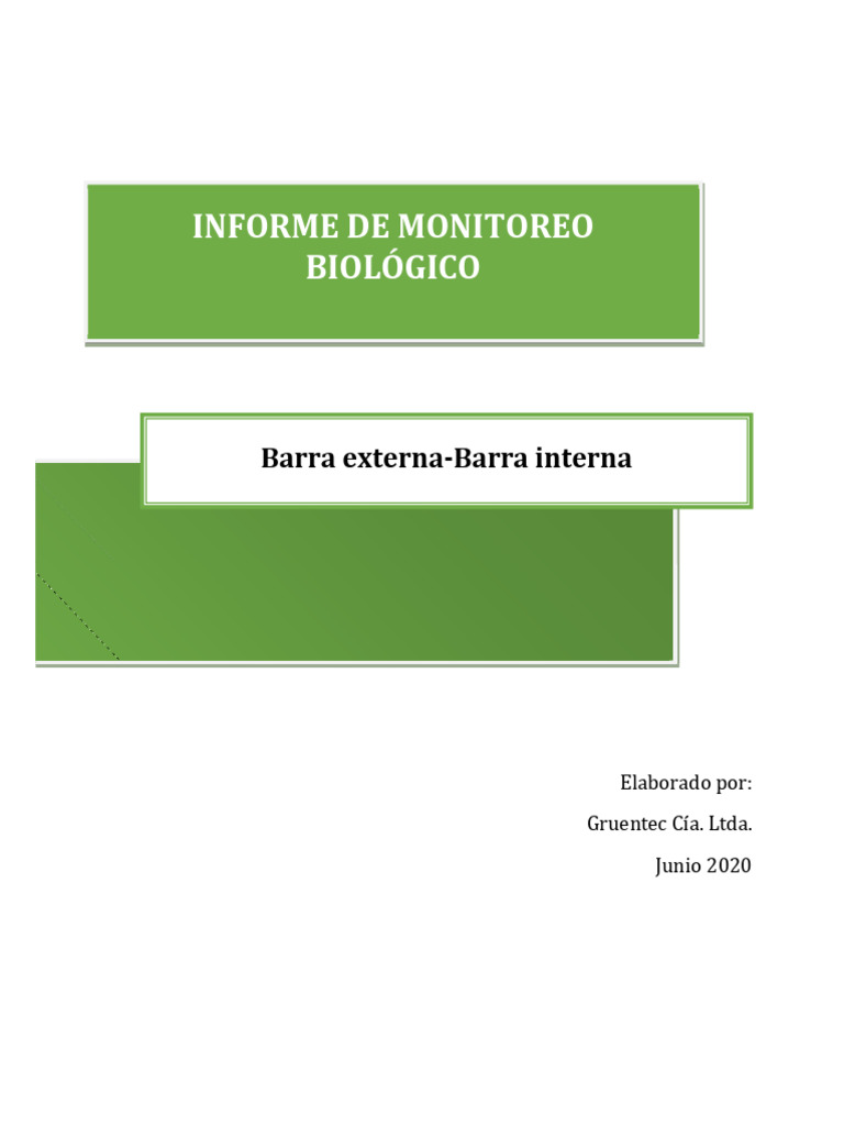 Informe Biotico | PDF | Entorno natural | Muestreo (Estadísticas)