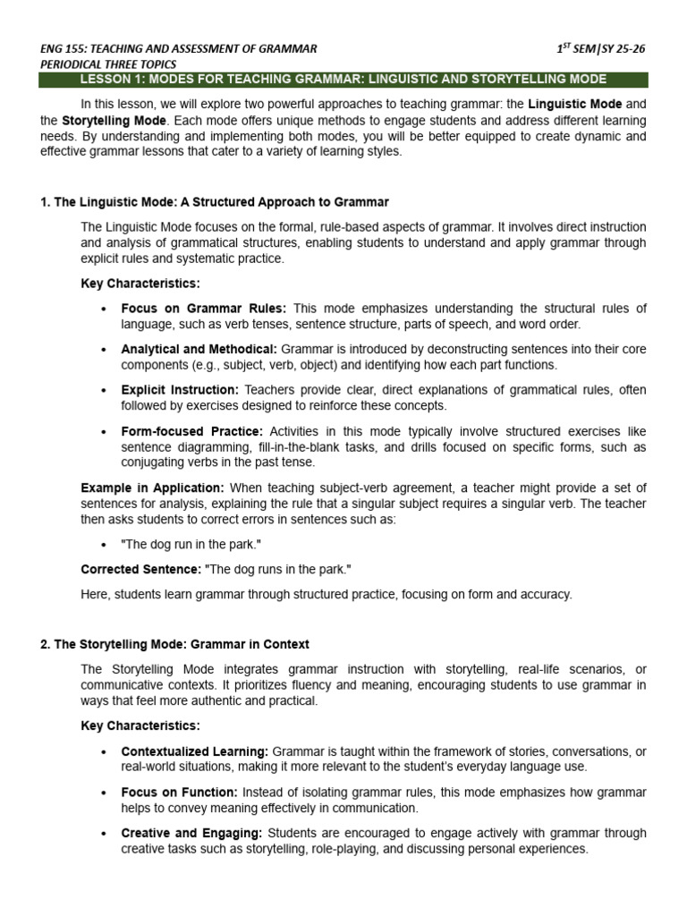 ENG 155 P3 Study Notes | PDF | Educational Assessment | Grammar