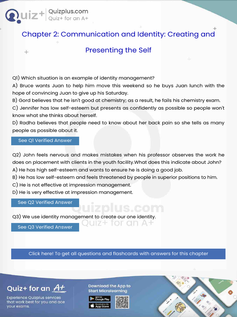Which Situation Is An Example of Identity Management | PDF | Perception ...