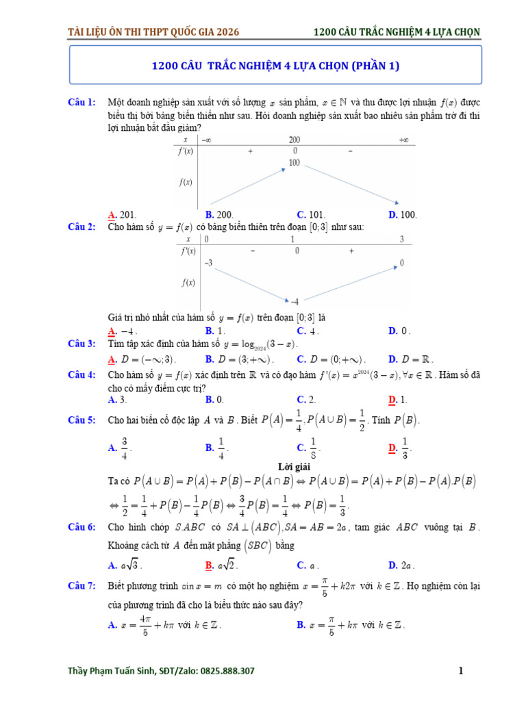PHẦN 1 - GV | PDF