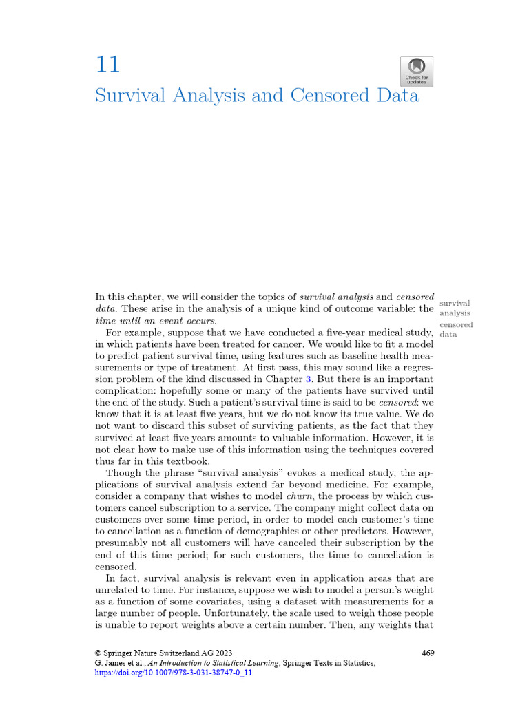C11 Survival Analysis and Censored Data | PDF | Linear Regression | P Value