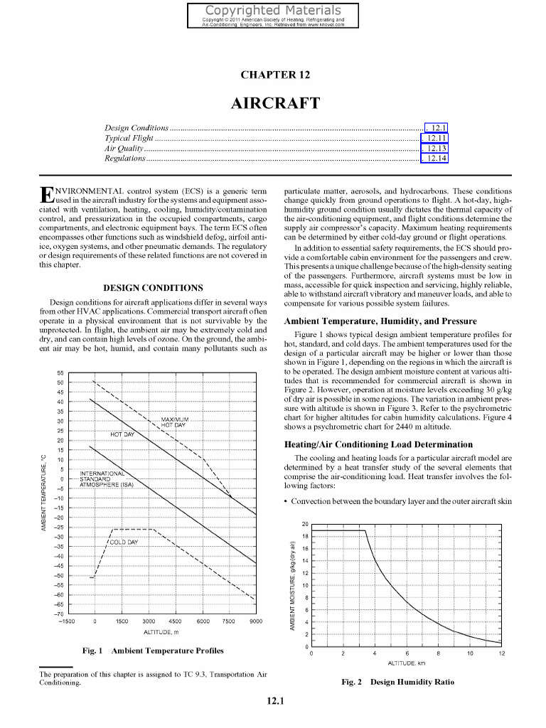 16 - Chapter 12 - Aircraft | PDF | Heat Transfer | Humidity