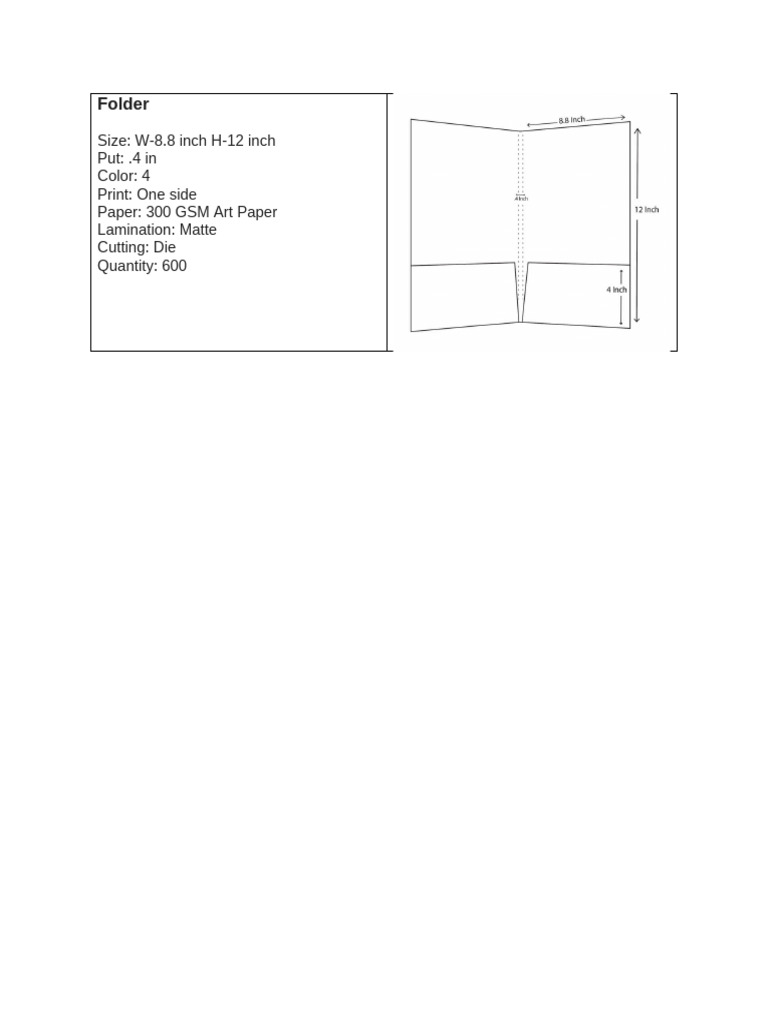 Folder Print Spec | PDF
