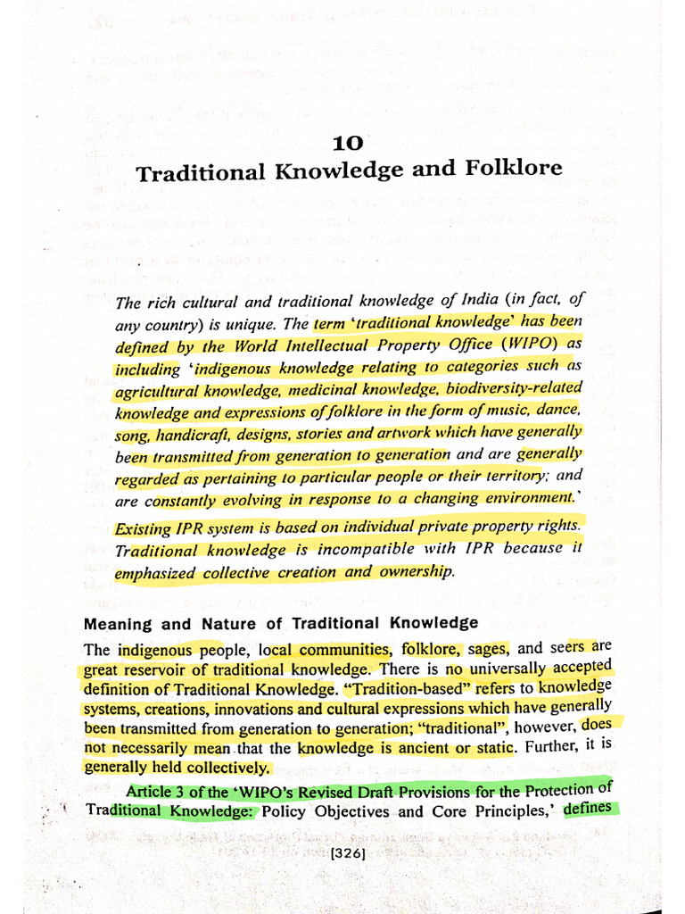 Traditional Knowledge and Folklore | PDF